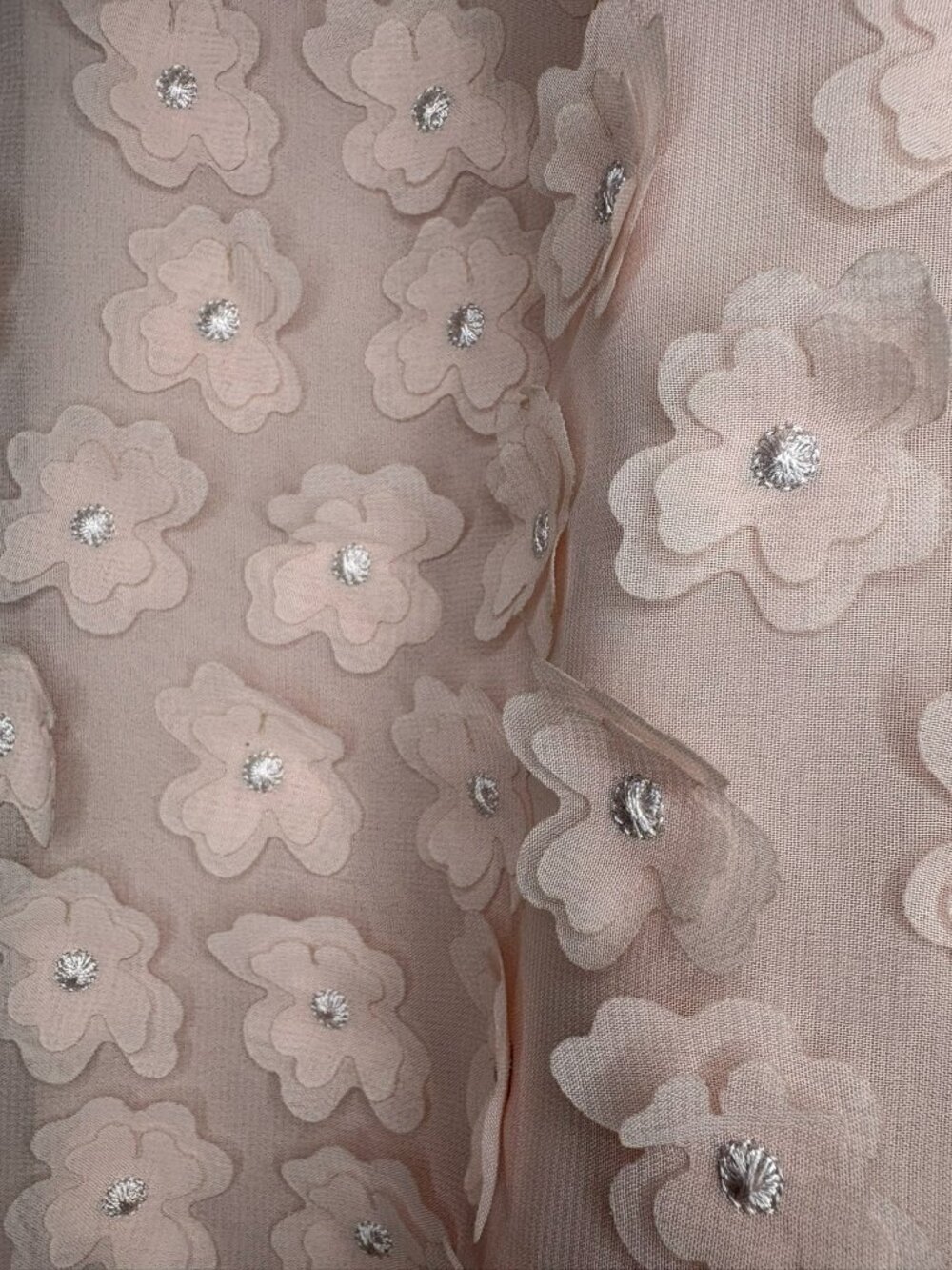 NWT Isabel & Nina 3D Flower Mock Neck Sleeveless Dress‎ size M, Blush - Picture 5 of 11